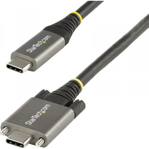 StarTech.com USB31CCSLKV50CM USB-kabel USB 3.2 Gen 2 (3.1 Gen 2) 0,5 m USB C 10 Gbit/s Grijs, Zwart