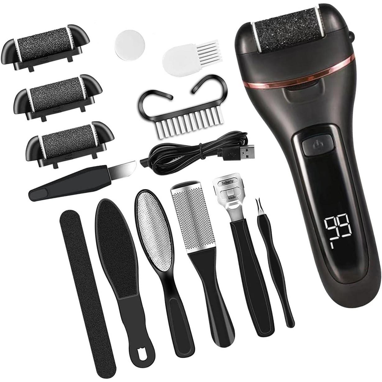 Soulima 23220 Pedicure set with electric heel file, black (00023220)