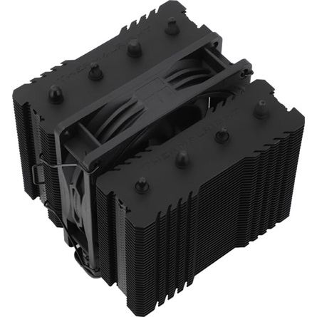 Процесорен охладител Thermalright Peerless Assassin 90 SE, LGA1155, LGA1200, LGA1700, sAM4, sAM5, брой вентилатори: 1бр, 92x92x25mm, течен лагер, брой топлинни тръби: 4бр, конектор: 4-пинов (PWM), черен