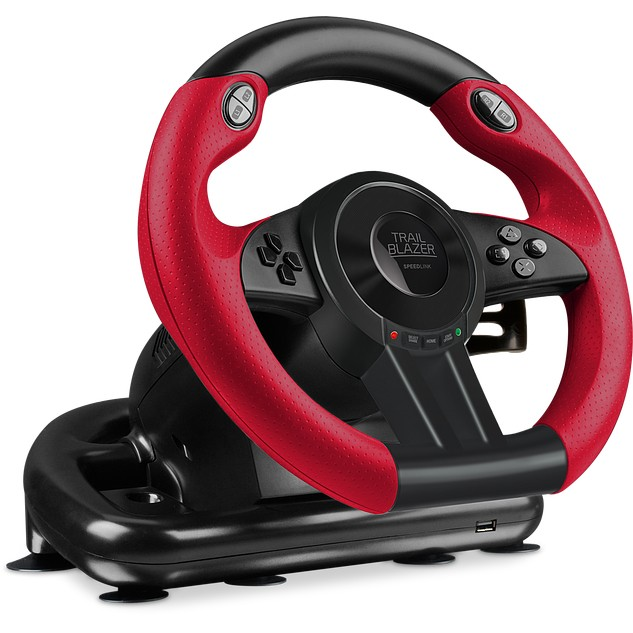 SPEEDLINK SL-450500-BK TRAILBLAZER PS4/PS3/PC kormány, fekete (SL-450500-BK)