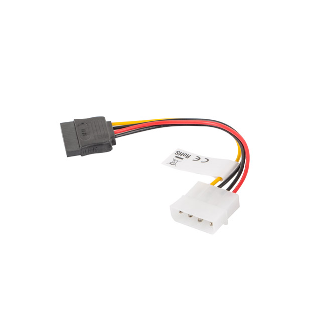 Lanberg MOLEX apa ->SATA anya Tápkábel 15cm (CA-HDSA-10CU-0015)