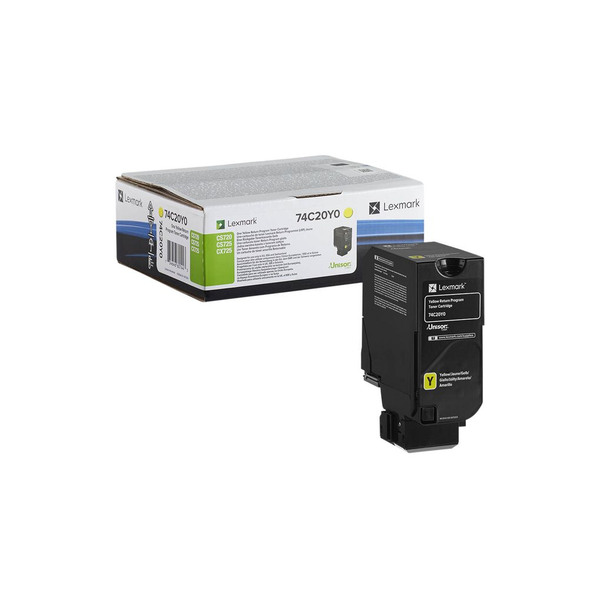 Lexmark 74C20Y0 cartuccia toner 1 pz Originale Giallo