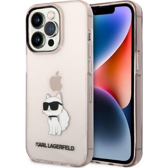 Karl Lagerfeld IML Choupette NFT hátlap tok Apple iPhone 14 Pro Max, rózsaszín (KLD1286)