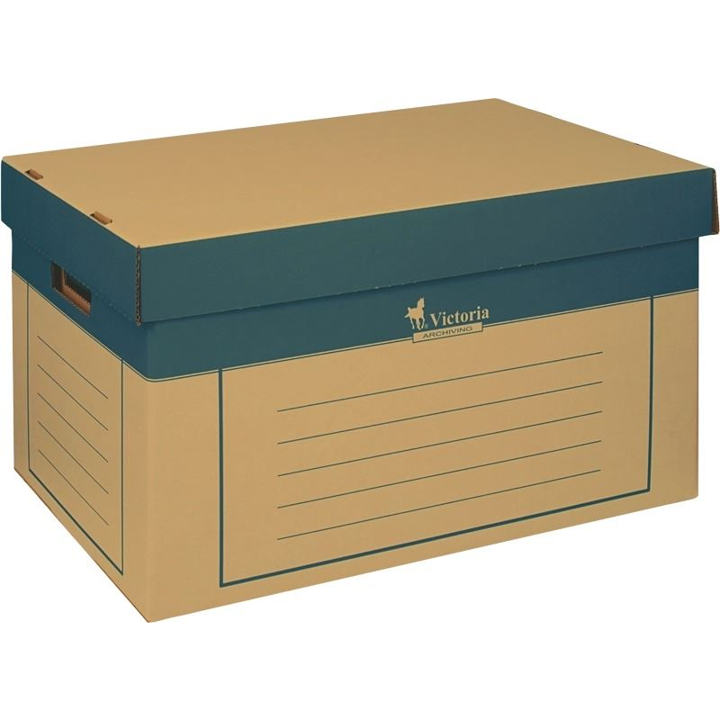 Victoria karton archiválókonténer 325x460x270mm natúr színű (IDVAKN) (IDVAKN)