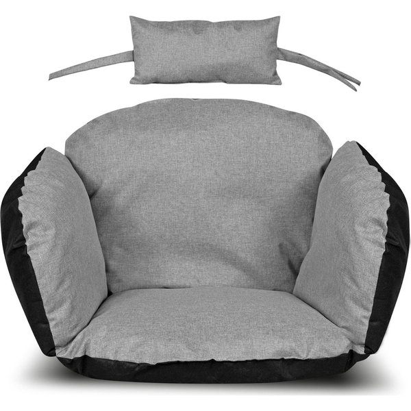 Cojín De Jardín 112x113 Cm Para Silla Colgante Nido De Cigüeña Impermeable Gris Oscuro
