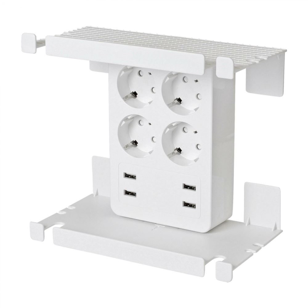 Somogyi hálózati elosztó 4 aljzat + 4 USB fehér (NV 4 USB) (NV 4 USB)