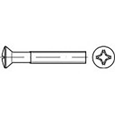 TOOLCRAFT TO-6863454 Süllyesztett fejű csavarok M4 16 mm Kereszthornyú Philips DIN 966 Acél Cinkezett 2000 db (TO-6863454)