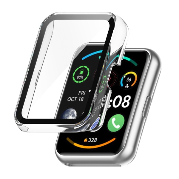 Huawei Watch Fit 2 Gigapack пластмасова рамка (броня, удароустойчив + протекторно стъкло за екрана) прозрачен, гигапакетна опаковка