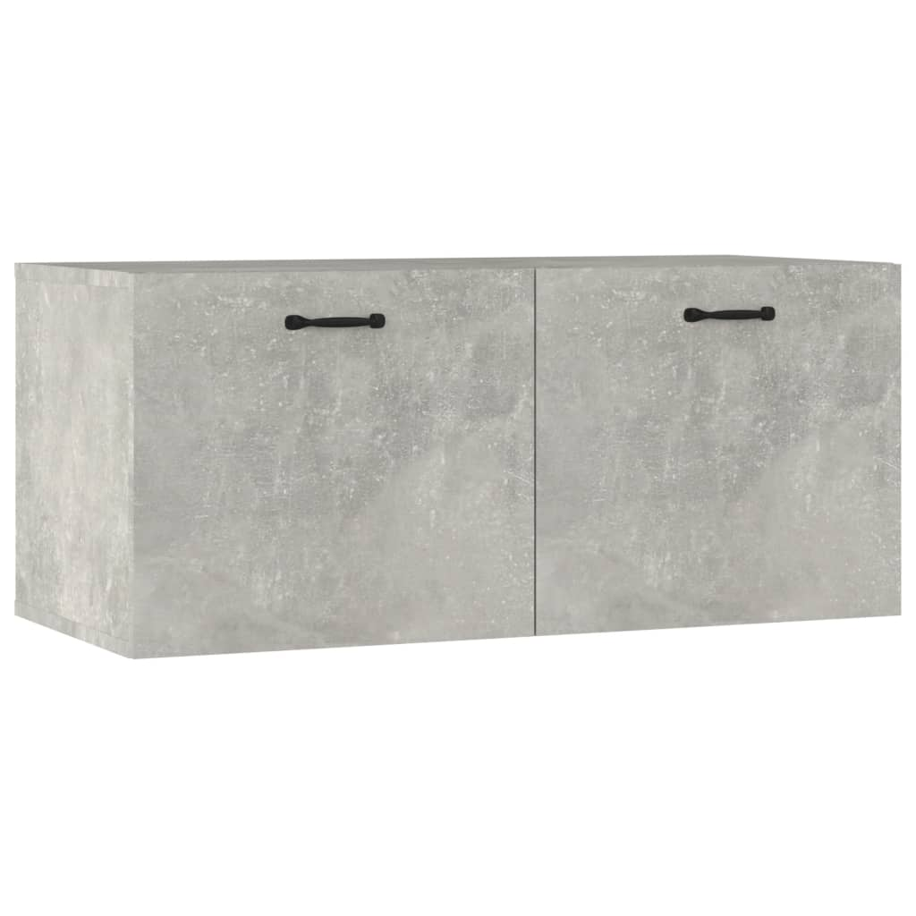 betonszürke szerelt fa faliszekrény 80 x 35 x 36,5 cm (812937)