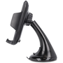 Стойка за кола, Универсална, може да се прикрепи към предното стъкло, до 55 - 80 мм широки устройства, вендуза, с Qi безжично зарядно, 10W, WCH-100, черна (128771)