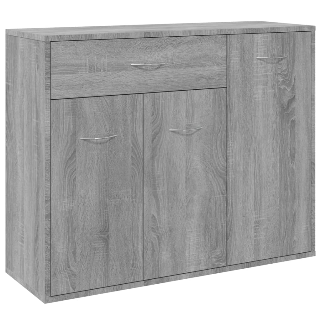 szürke sonoma színű szerelt fa tálalószekrény 88 x 30 x 70 cm (815367)
