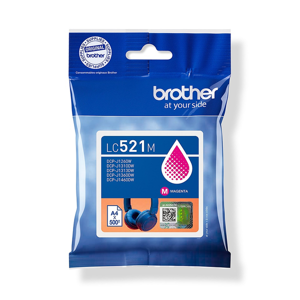 Brother LC521M blækpatron 1 stk Original Magenta