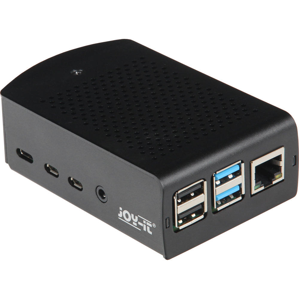 Joy-IT RB-ALUCASEP4+06 Raspberry Pi 4 B Ház - Fekete (RB-ALUCASEP4+06)