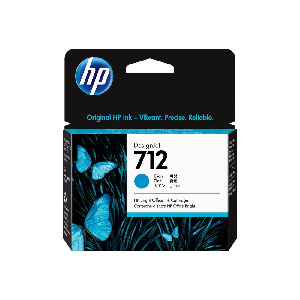 HP 712 - cyan - original - DesignJet - ink cartridge (3ED67A)