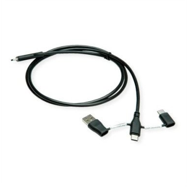 ROLINE USB 2.0 kábel, C-C, s blokovaním dátových ciest A+C, 1 m