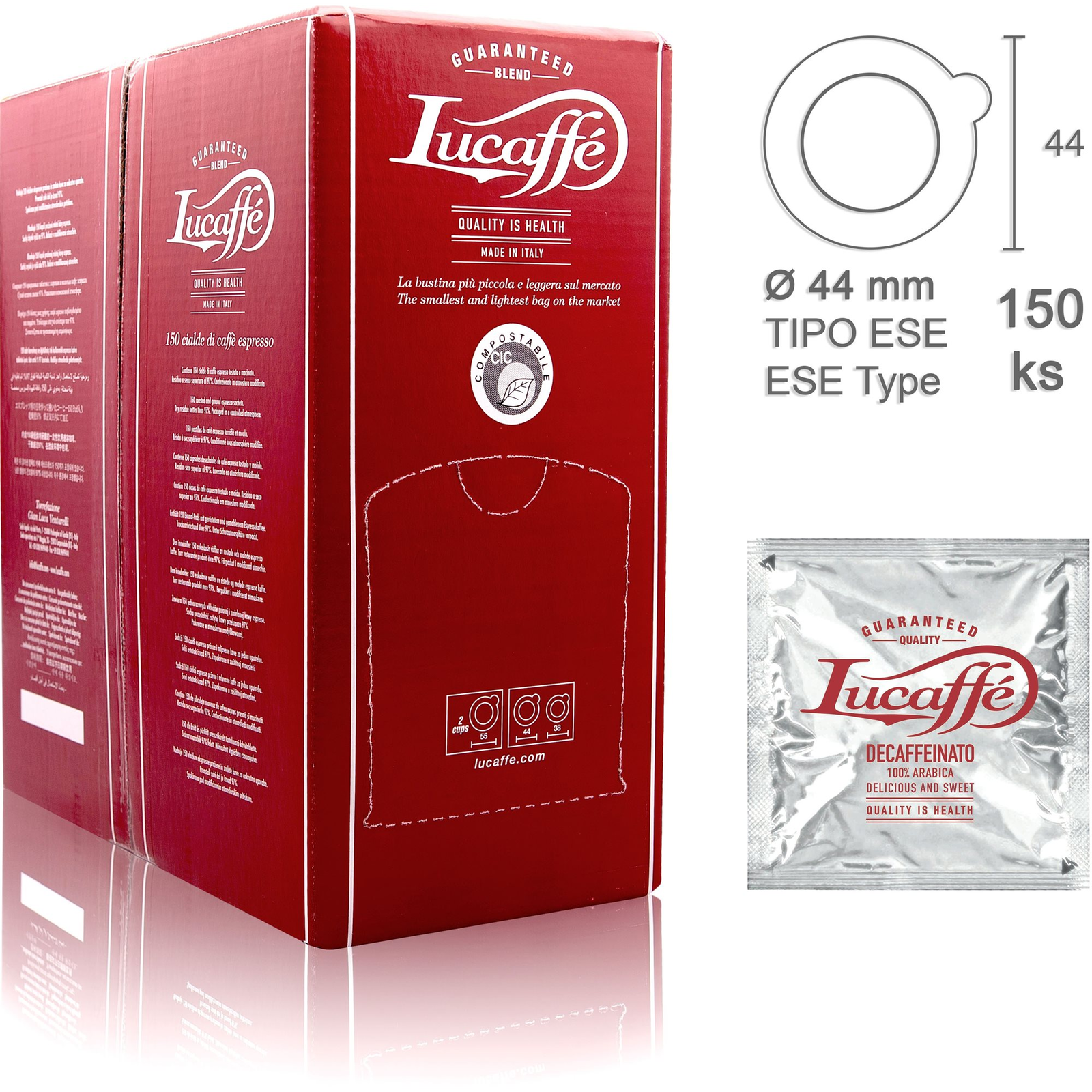 Lucaffé PODS alacsony koffeintartalmú, 150db (8588006531053)