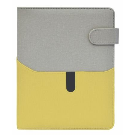 Saturnus gyűrűs kalendárium betétlapokkal L-es műbőr szürke-sárgászöld (24SL229-006/ NKL229SZS) (NKL229SZS)