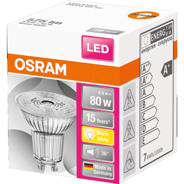 Osram gu10 led крушка 575 lm топла светлина