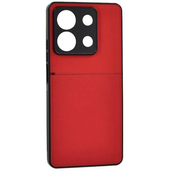 Gigapack Xiaomi Redmi Note 13 4G mágneses, bőr hatású, csíkos mintás tok piros (GP-154301) (GP-154301)