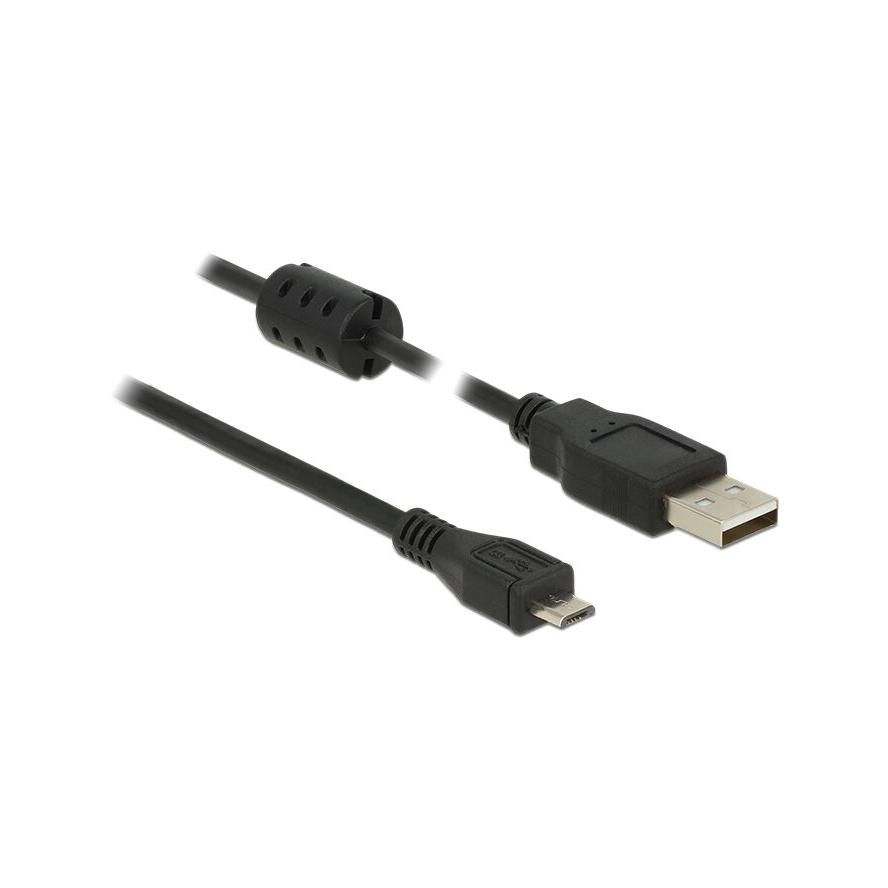 Delock USB-A 2.0 -> USB-B 2.0 micro M/M adatkábel 5m fekete