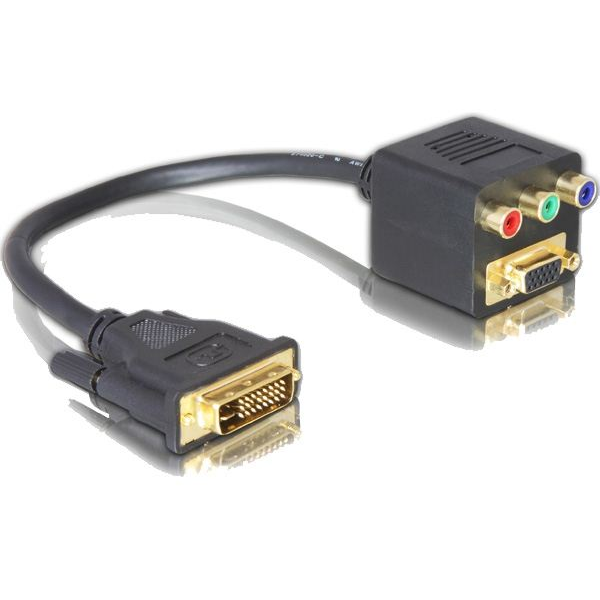 Delock DL65061 DVI29 male to VGA + 3xCinch female adapter (DL65061)