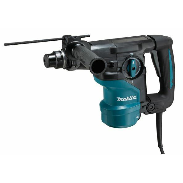 Makita HR3001CJ Fúrókalapács, 1050 W, 3.9 J, SDS-PLUS befogórendszer, 4500 bpm, 840 rpm, 13/31/32/80 mm fúrási átmérő, Fekete/Kék