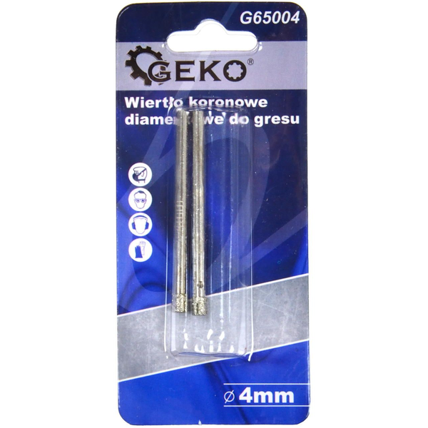 Wiertło Geko walcowe 4mm 2szt