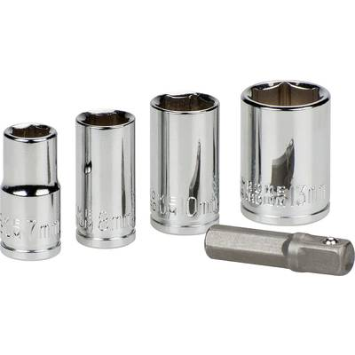 KWB (105000) Dugókulcs betét 7 mm, 8 mm, 10 mm, 13 mm Meghajtás (csavarhúzó) 1/4 (6,3 mm) 5 db (105000)