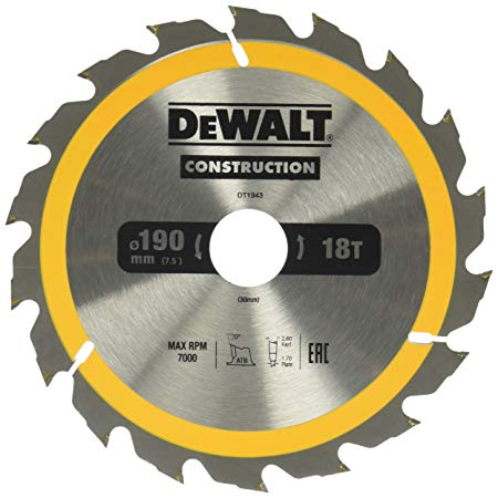 Vágótárcsa DeWalt DT1944-QZ 190 x 30 mm 24 fog