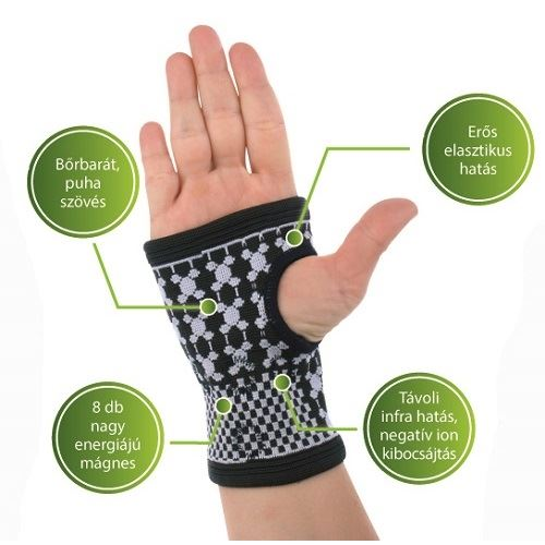 Vivafit GYVFMKFM mágneses csukló és kézfejszorító turmalinnal M-es (GYVFMKFM)