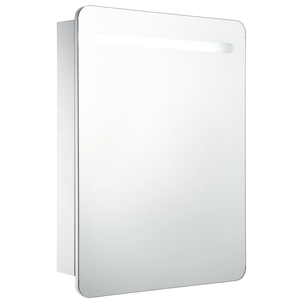 tükrös fürdőszobaszekrény LED világítással 60 x 11 x 80 cm (285118)