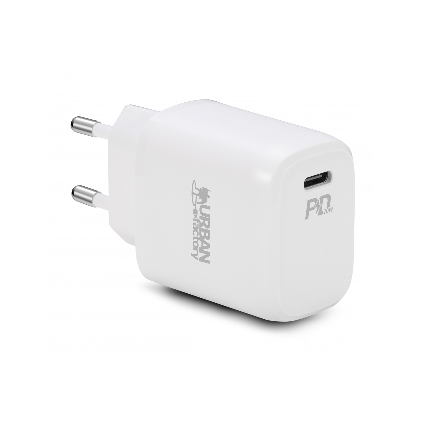 Urban Factory POWEE USB-C Hálózati töltő - Fehér (20W) (WCD90UF)