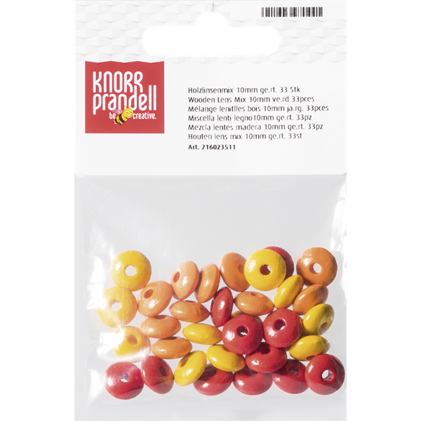Knorr Prandell ovális 33 darabos sárga fa gyöngy csomag (216023511)