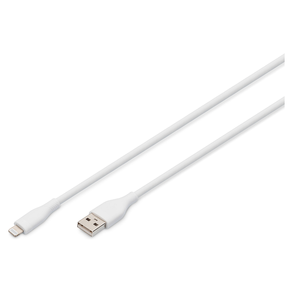 2M LIGHTNING TO USB-A WHITE SILICONE USB 2.012W