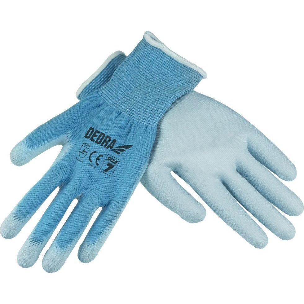 Dedra Munkavédelmi Kesztyű 7-es Méret PU kék (BH1009R07)