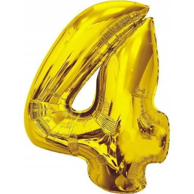 Szám Fólia Lufi - 4-es, 92 cm, Arany (628355)