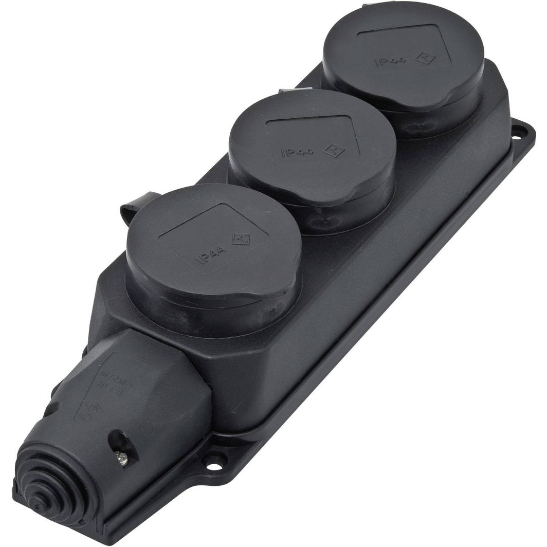 interBär 9006-004.01 Hálózati elosztó 3 részes Fekete Dugó nélkül (9006-004.01)