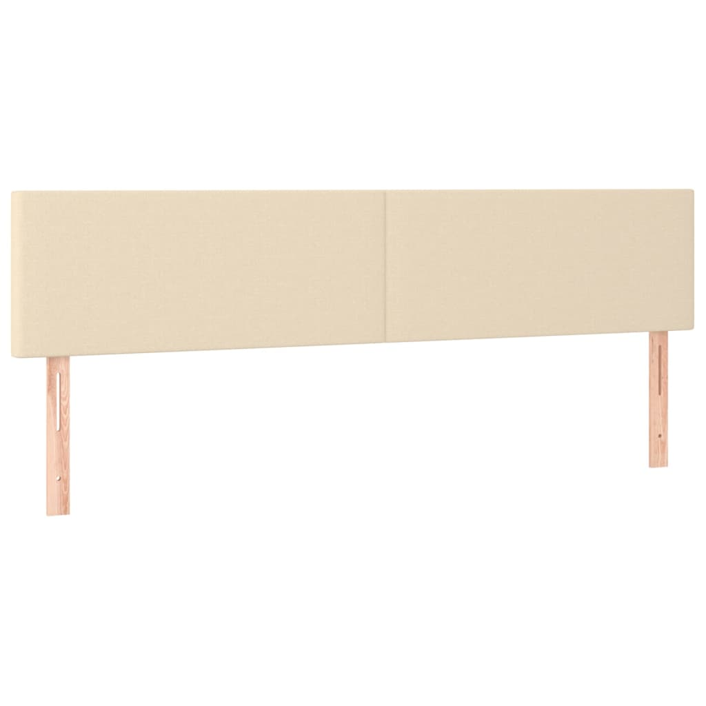 2 db krémszínű szövet fejtámla 80 x 5 x 78/88 cm (345809)