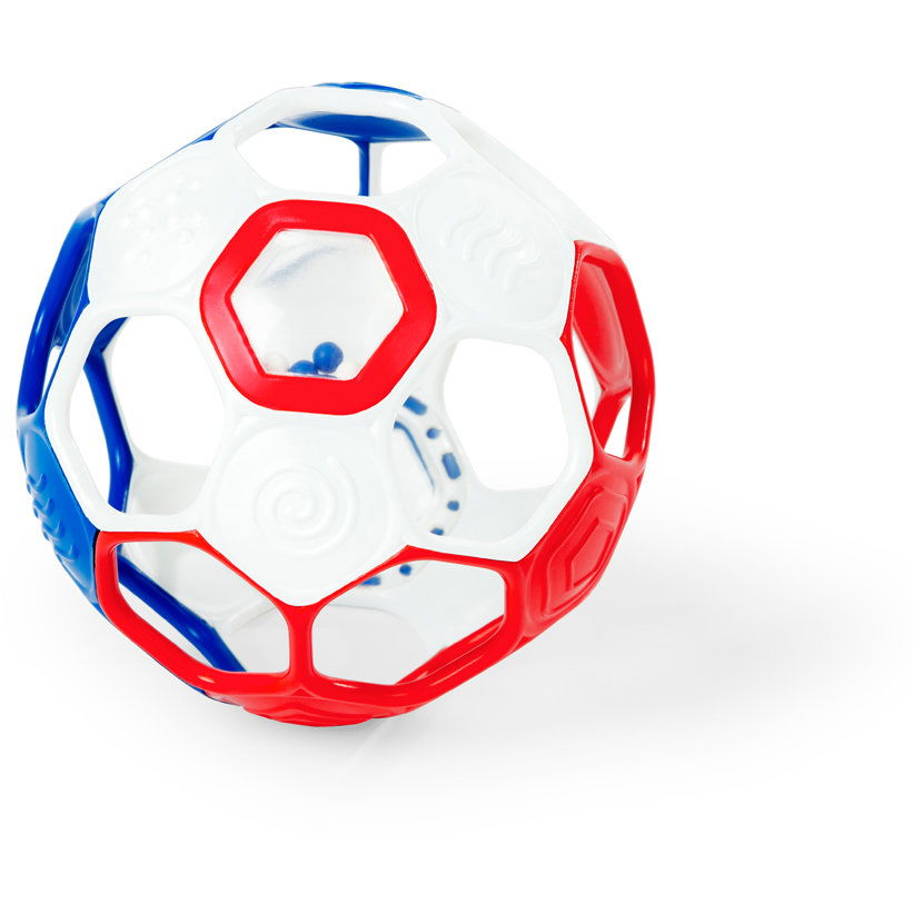 Oball Rattle Goals 10 cm Red, White / Blue (074451169227)