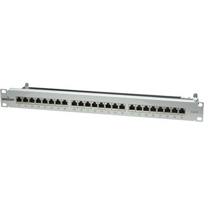 Rack szekrénybe építhető 24 portos RJ45 elosztó, CAT6 UTP, FTP patch panel, Intellinet 720014