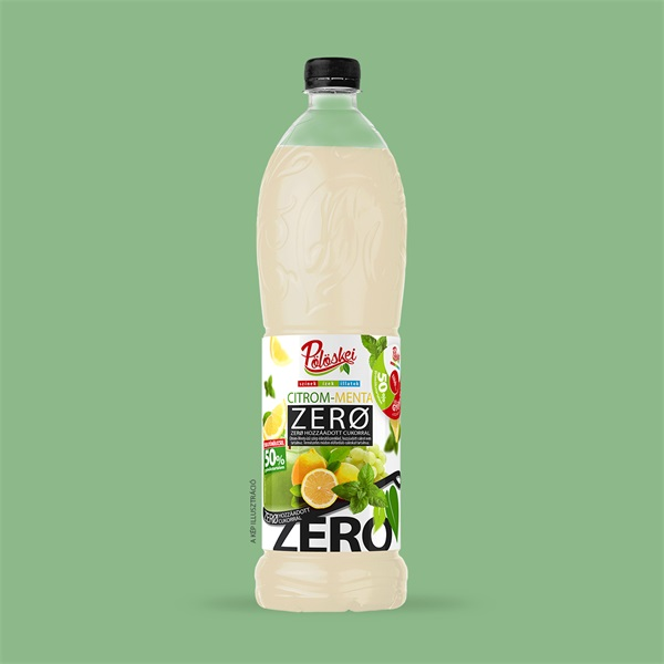 Pölöskei 1 L ZÉRÓ DRS egyutas visszaváltási díjas 50% citrom-menta szörp (35166)