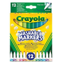 Crayola: Lemosható, vékonyhegyű filctoll készlet - 12 db-os (58-6671)