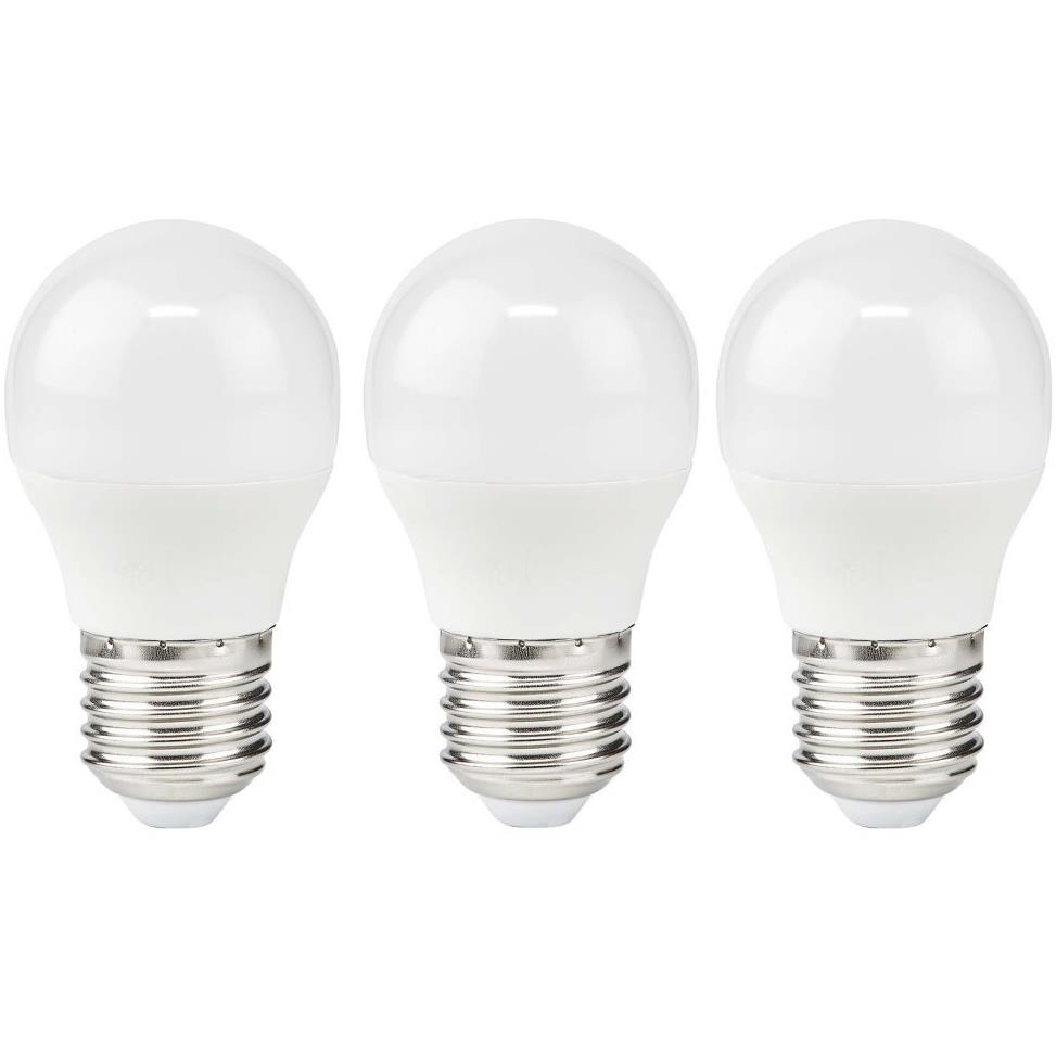 Nedis LED izzó, E27, G45, 4,9 W, 470 lm, 2700 K, 3 db (LBE27G452P3)