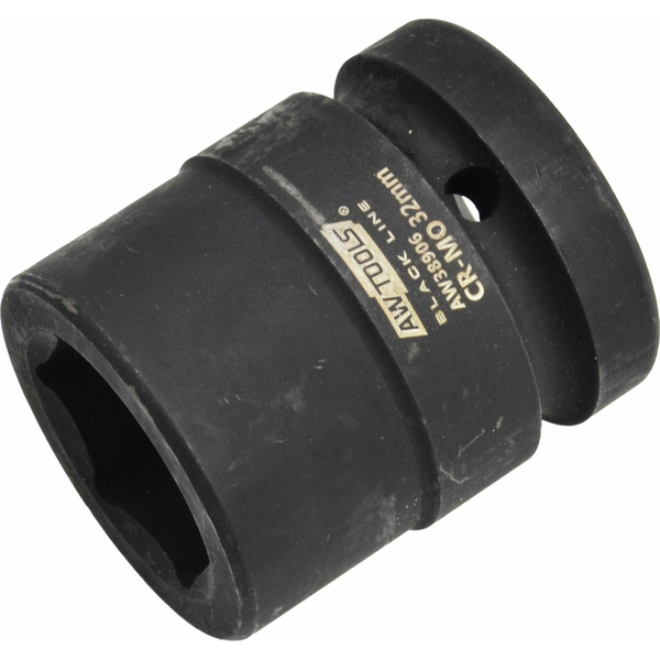 AW IMPACT SOCKET 6K 1" SHORT 46 mm BLACK LINE