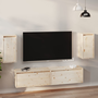 Комплект стенни шкафове vidaXL, 2 бр, 30x30x60 см, бор масив, 9.55 Kg