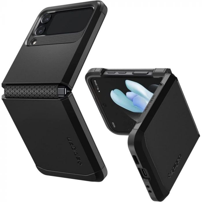 Spigen Tough Armor Samsung Galaxy Z Flip 4 Műanyag Tok - Fekete (ACS05111)