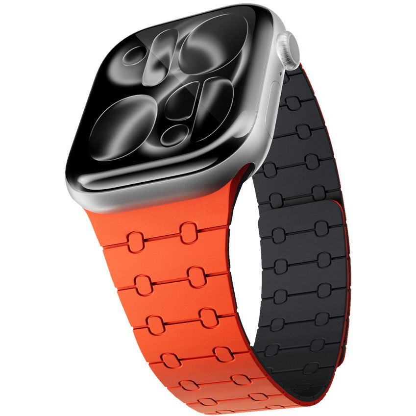 Epico Magnetic+ Silicone Apple Watch SE 44mm/Series 1-9 42/44/45mm, 10-11 46mm/Ultra 49mm - narancssárga (63418101800003)