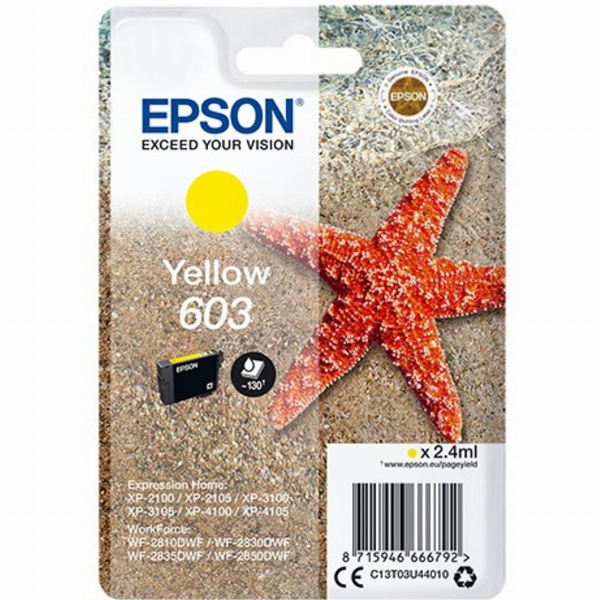 Epson C13T03U44020 blækpatron 1 stk Original Standard udbytte Gul