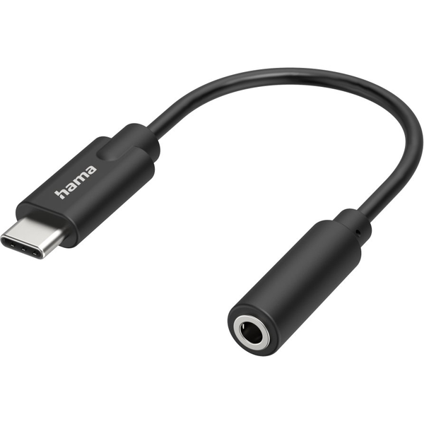 Hama 00300094 lydkabel 3.5mm USB Type-C Sort