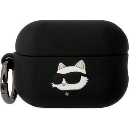 CG MOBILE KARL LAGERFELD 3D LOGO NFT CHOUPETTE HEAD szilikon tok (karabíner) FEKETE Apple AirPods Pro 2 (KLAP2RUNCHK)